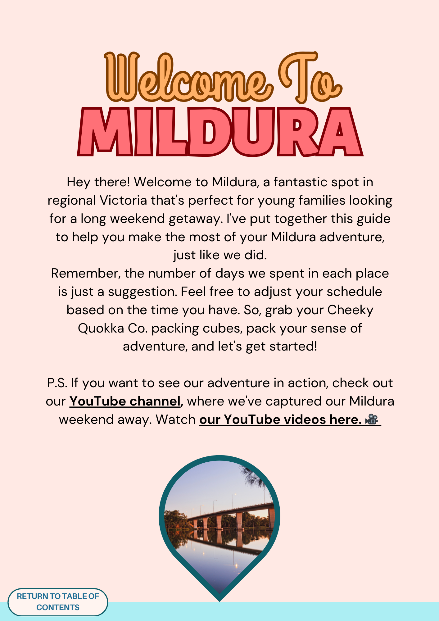 VIC & NSW: Four Night Mildura Adventure Digital Travel Guide - Cheeky Quokka Co.